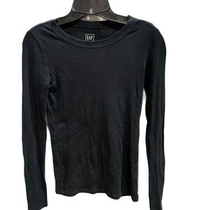 ❤️ GAP THE FAVORITE CREW BLACK LONG SLEEVE TOP SIZE SMALL